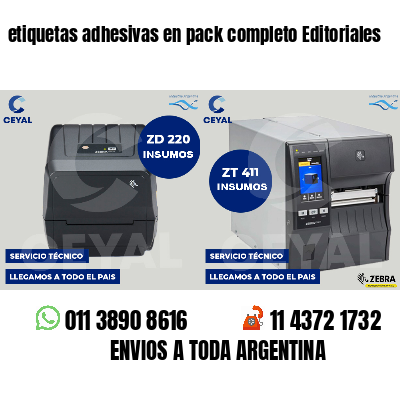 etiquetas adhesivas en pack completo Editoriales