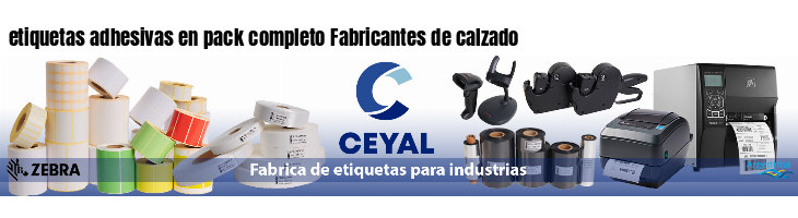 etiquetas adhesivas en pack completo Fabricantes de calzado