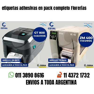 etiquetas adhesivas en pack completo Florerías