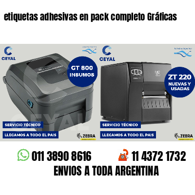 etiquetas adhesivas en pack completo Gráficas