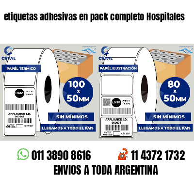 etiquetas adhesivas en pack completo Hospitales