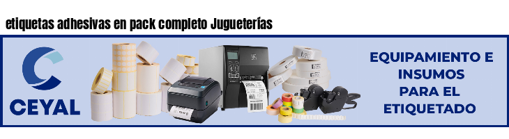 etiquetas adhesivas en pack completo Jugueterías