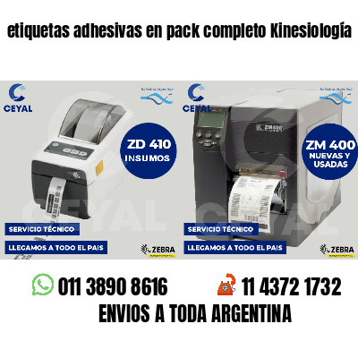 etiquetas adhesivas en pack completo Kinesiología