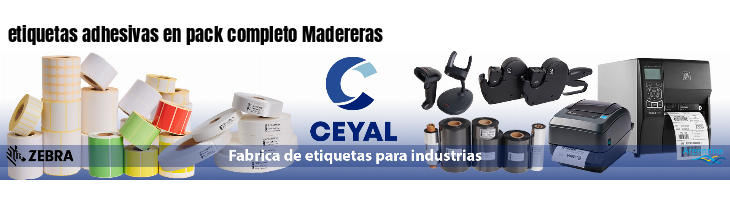 etiquetas adhesivas en pack completo Madereras