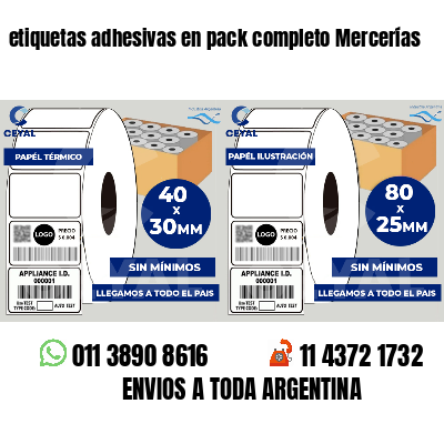 etiquetas adhesivas en pack completo Mercerías