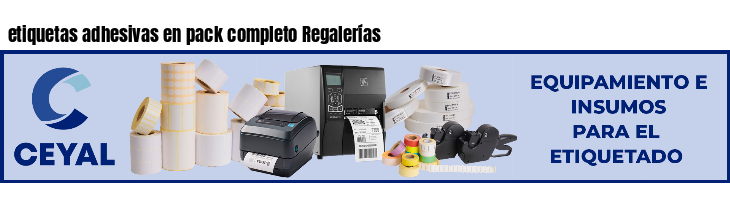 etiquetas adhesivas en pack completo Regalerías