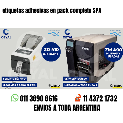etiquetas adhesivas en pack completo SPA