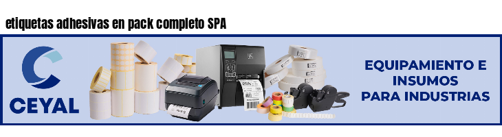 etiquetas adhesivas en pack completo SPA