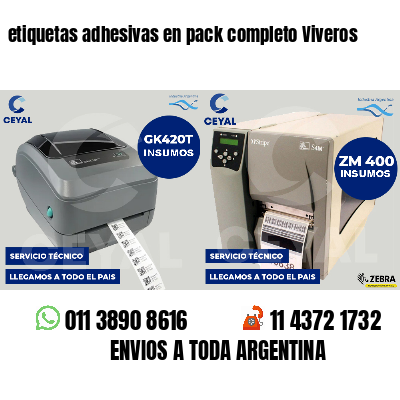 etiquetas adhesivas en pack completo Viveros