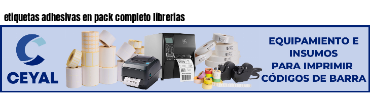 etiquetas adhesivas en pack completo librerias