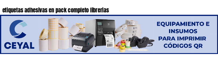 etiquetas adhesivas en pack completo librerias