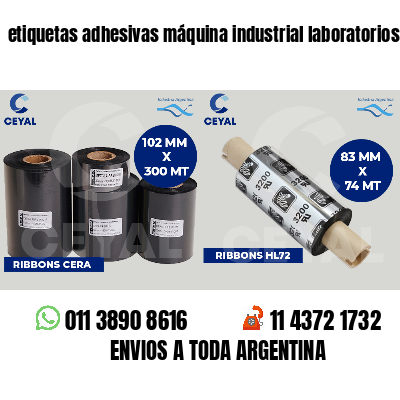 etiquetas adhesivas máquina industrial laboratorios
