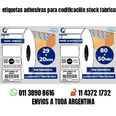 etiquetas adhesivas para codificación stock fabricas