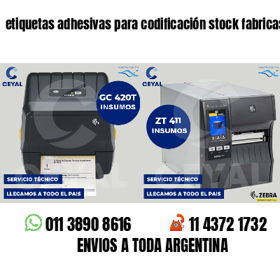 etiquetas adhesivas para codificación stock fabricas