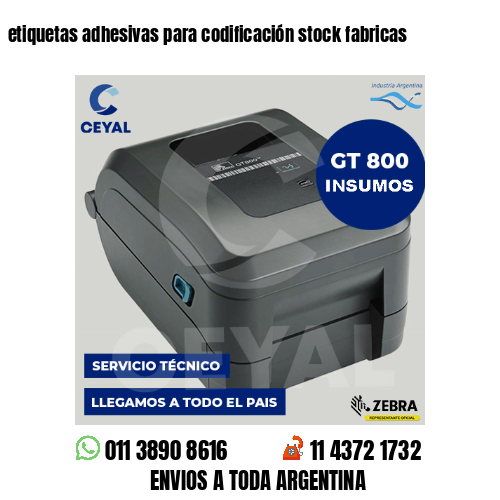 etiquetas adhesivas para codificación stock fabricas