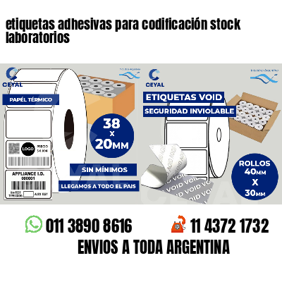 etiquetas adhesivas para codificación stock laboratorios