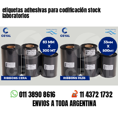 etiquetas adhesivas para codificación stock laboratorios