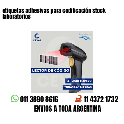 etiquetas adhesivas para codificación stock laboratorios