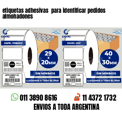 etiquetas adhesivas para identificar pedidos almohadones