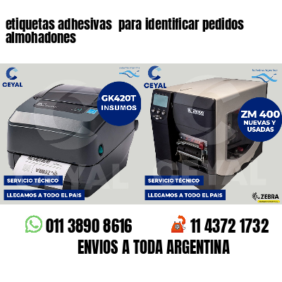 etiquetas adhesivas para identificar pedidos almohadones