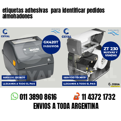 etiquetas adhesivas para identificar pedidos almohadones