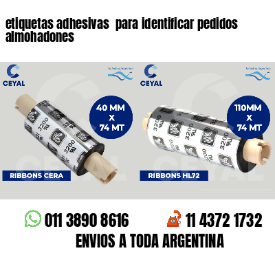 etiquetas adhesivas  para identificar pedidos almohadones