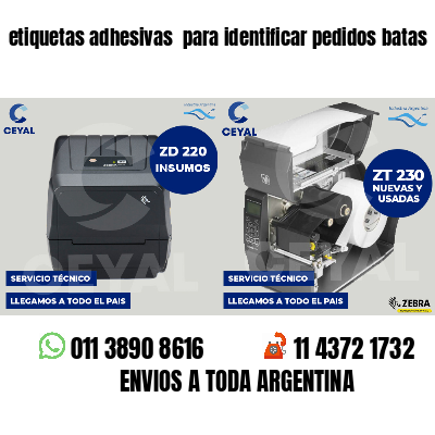 etiquetas adhesivas para identificar pedidos batas