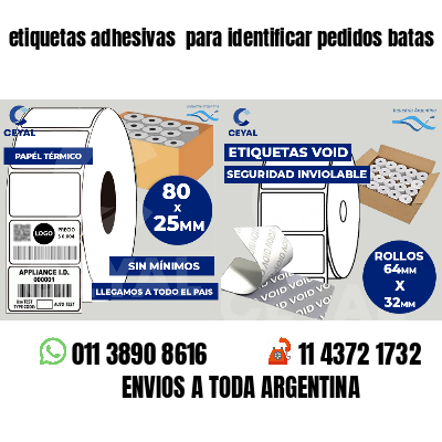 etiquetas adhesivas para identificar pedidos batas