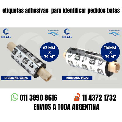 etiquetas adhesivas para identificar pedidos batas
