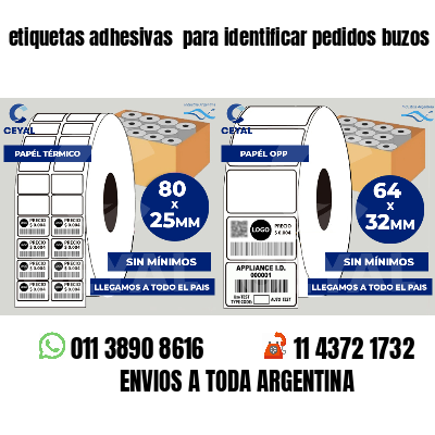etiquetas adhesivas para identificar pedidos buzos