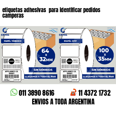 etiquetas adhesivas para identificar pedidos camperas