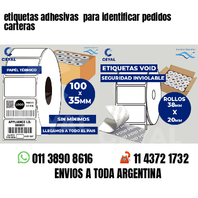 etiquetas adhesivas  para identificar pedidos carteras
