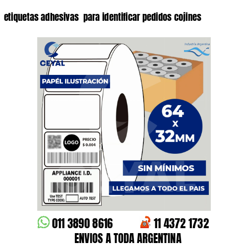 etiquetas adhesivas  para identificar pedidos cojines