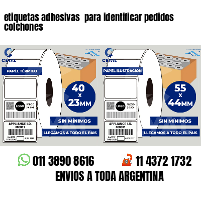 etiquetas adhesivas para identificar pedidos colchones