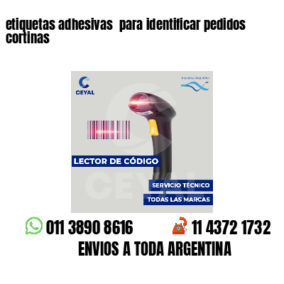 etiquetas adhesivas para identificar pedidos cortinas