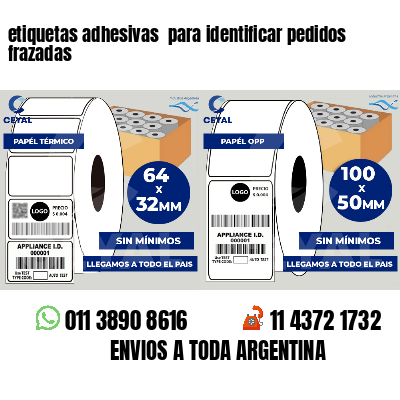 etiquetas adhesivas para identificar pedidos frazadas