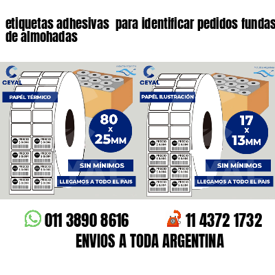 etiquetas adhesivas para identificar pedidos fundas de almohadas