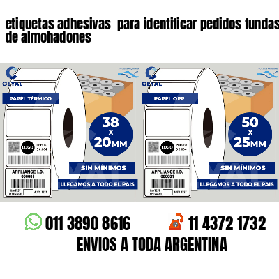 etiquetas adhesivas para identificar pedidos fundas de almohadones