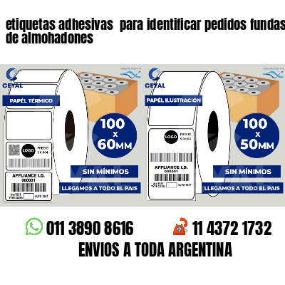etiquetas adhesivas  para identificar pedidos fundas de almohadones