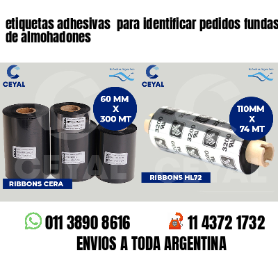 etiquetas adhesivas  para identificar pedidos fundas de almohadones