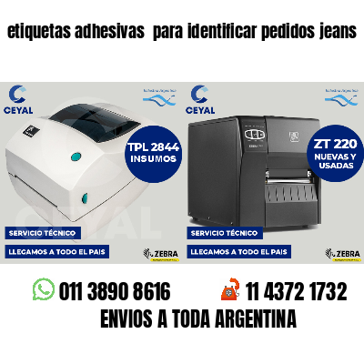 etiquetas adhesivas para identificar pedidos jeans