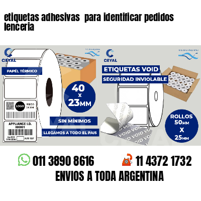 etiquetas adhesivas para identificar pedidos lenceria