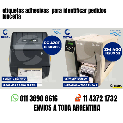 etiquetas adhesivas para identificar pedidos lenceria
