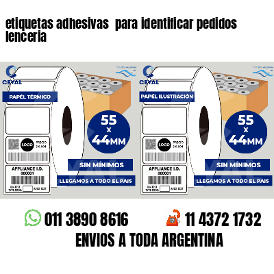 etiquetas adhesivas para identificar pedidos lenceria