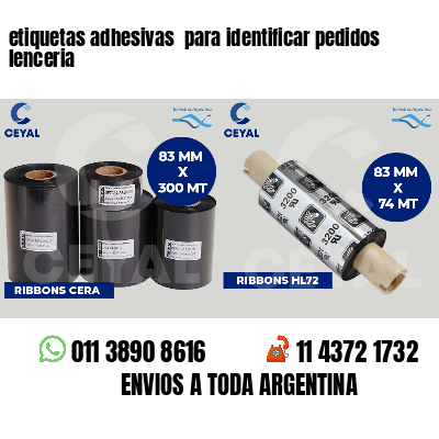 etiquetas adhesivas para identificar pedidos lenceria