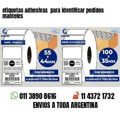 etiquetas adhesivas para identificar pedidos manteles