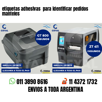 etiquetas adhesivas para identificar pedidos manteles