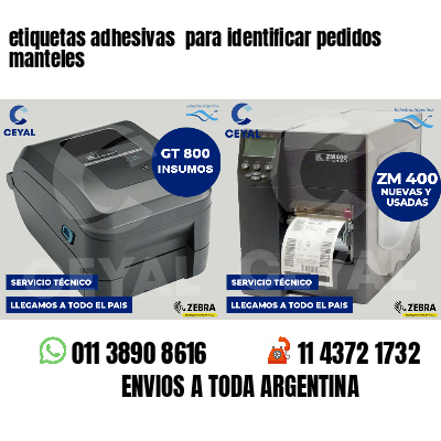 etiquetas adhesivas para identificar pedidos manteles