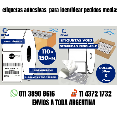 etiquetas adhesivas para identificar pedidos medias