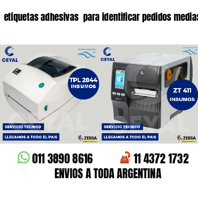 etiquetas adhesivas  para identificar pedidos medias